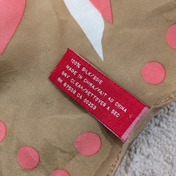 VINTAGE Anne Klein 100% Silk Floral Scarf - Picture 4 of 4